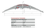 Лист КАМАЗ 12 передний L=480x75x11 55111-2902112-05