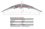 Лист КАМАЗ 7 передний L=980x75x11 55111-2902107-05