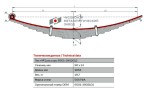 Лист МАЗ 1 передний L=1930x90x12 10-ти листовой  рессоры н.о. с шарнирами 6501-2902052