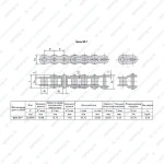 Цепь приводная роликовая однорядная t=25,400, L=1,778м,70зв., ISO 606-94, толщина пластины 3,25мм, раз/нагрузка 56,7 Q min/kN, фактическая разрушающая на?