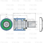 Подшипник шариковый двухрядный VP-M20x1.5/40/72-L FKL