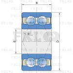 Подшипник шариковый двухрядный 3204B-2RS1 FKL