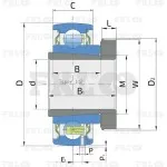Подшипник шариковый UH207/30-2T.H.T (1680206) FKL