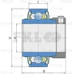 Подшипник шариковый самоустанавливающийся LY208-108-2F.SH FKL