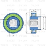 Подшипник шариковый SLE47-16S-2RS FKL