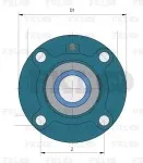 Подшипниковый узел со втулкой LKG212-2F+H2312 FKL