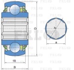 Подшипник шариковый W208PPB16 FKL