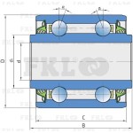 Подшипник шариковый двухрядный SL5203.B-2T FKL