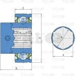 Подшипник шариковый SLU53-012-2T FKL