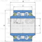 Подшипник шариковый двухрядный 5206KPP3 FKL