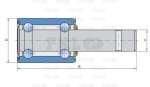 Подшипник шариковый двухрядный 885152 FKL