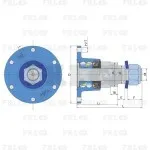 Ступица режущего узла AGRO POINT IL50-125/6T-M30X2-164 FKL