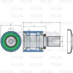 Подшипник шариковый двухрядный VP-M20x1.5/40/72-D FKL