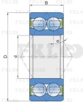 Подшипник шариковый двухрядный 3206B-2RS1 FKL