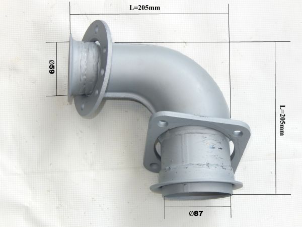 Патрубок турбокомпрессора КАМАЗ и металлорукава 54115-1203010-30
