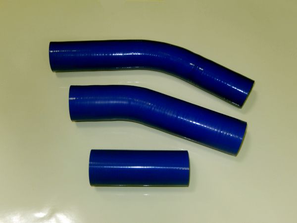 Комплект патрубков ЗИЛ-130 (в к-те 3 штуки) синий силикон армир