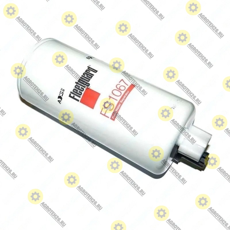 Фильтр очистки топлива (FS1067) сепаратор (дв. Cummins/Камминз 4ISBe, ISC07 и др.) оригинал "Fleetguard" (ан. FS1065, 4934879, 1814637, WK 9017 Z)