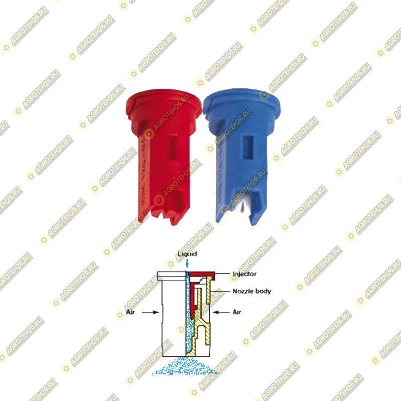РАСПЫЛИТЕЛЬ ЩЕЛЕВОЙ ВОЗДУШНО-ИНЖЕКЦИОННЫЙ, КАС (желтый) Lechler