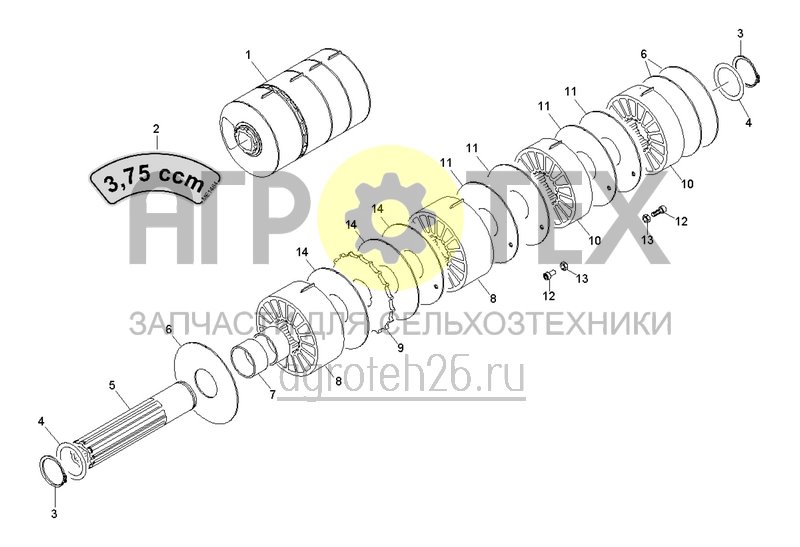 Чертеж  Дозирующая катушка 3,75 см? (ETB-0000000252) 