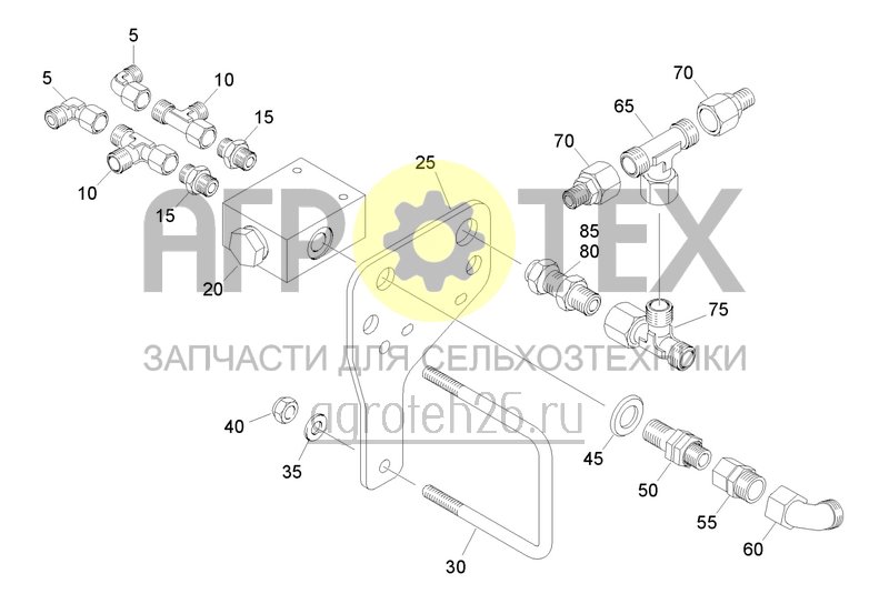 Чертеж  Комбинация клапанов механическая регулировка глубины с CXS0003988 (ETB-0000000341) 