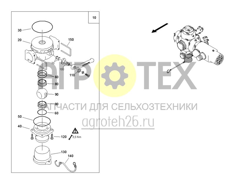  Сливной клапан для всасывающего крана (ETB-0000000548)  (№90 на схеме)