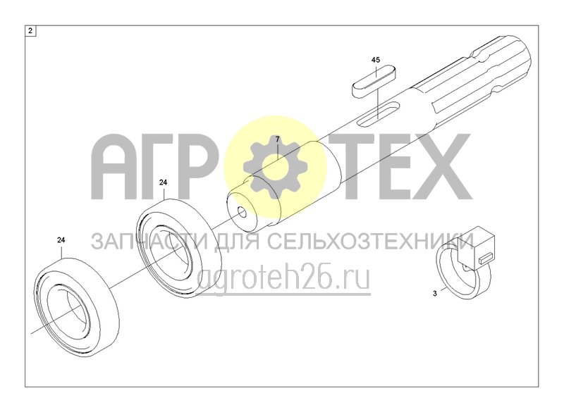  Механический привод вентилятора 540 об/мин (2) (ETB-0000000697)  (№45 на схеме)