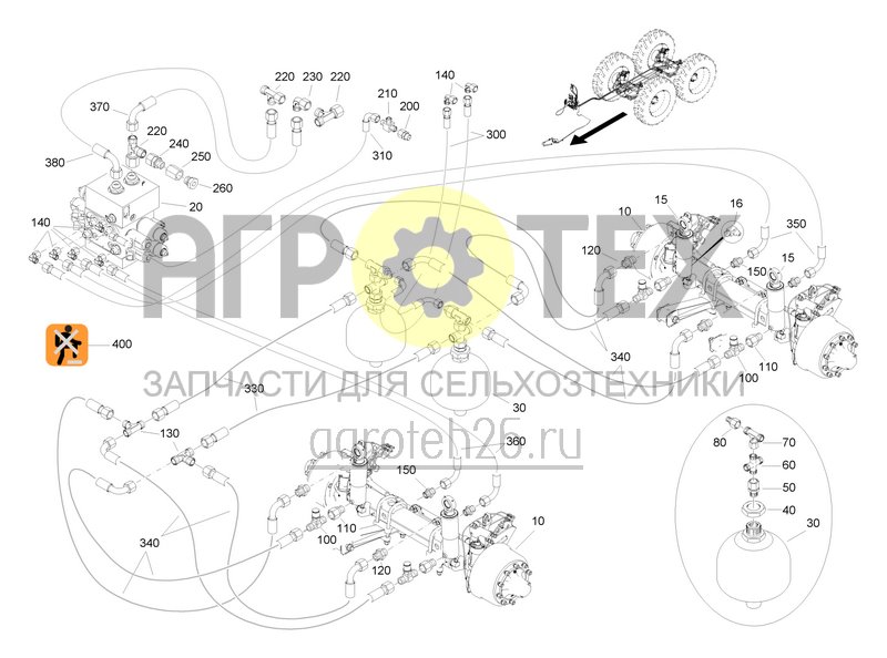 Чертеж  Ходовая часть Double Trail (гидравлика) (ETB-0000000769) 