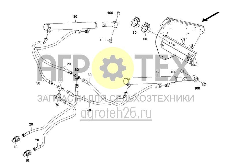 Чертеж  Гидравлика GH 1500, GH 1800 / исполнение ДД (ETB-0000000805) 