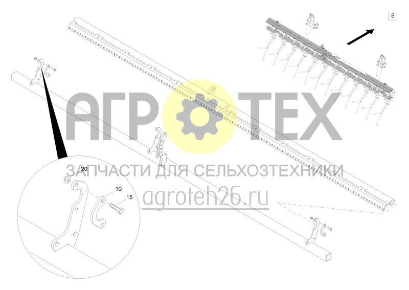 Чертеж  Основная труба выравнивателя 3000 C (02/K5) (ETB-0000001034) 