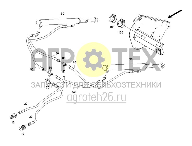  Гидравлика GH Super 1800, 2100 / HH Super 1800, 2100 (ETB-0000001036)  (№40 на схеме)