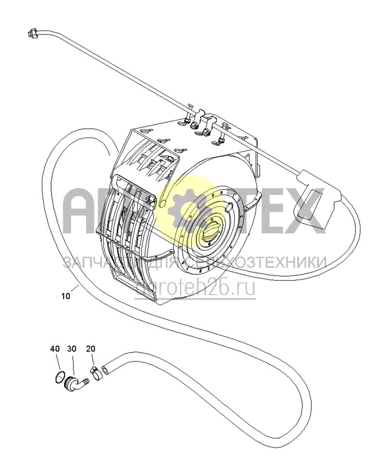 Чертеж  Устройство для наружной мойки UX11021 (ETB-0000001102) 