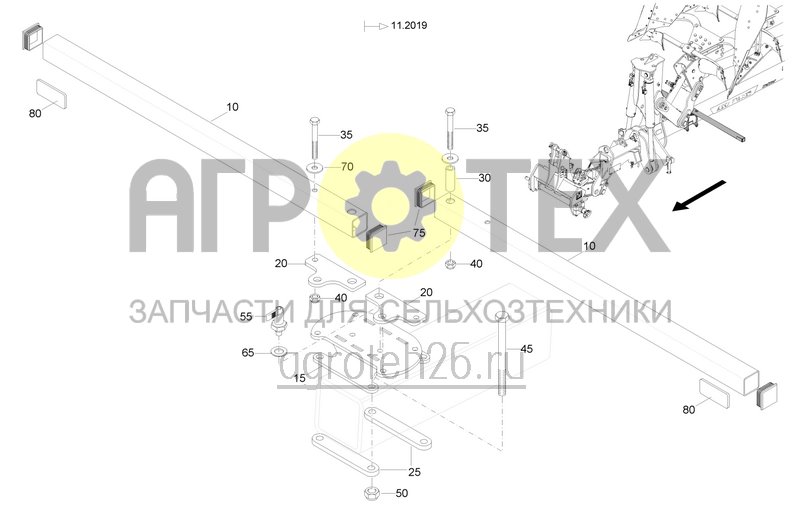 Чертеж  Обозначение Hector спереди (ETB-0000001132) 