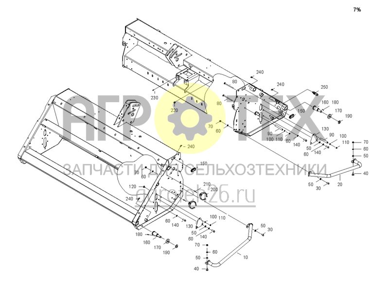 Чертеж  Рама (сторона) (ETB-0000001144) 