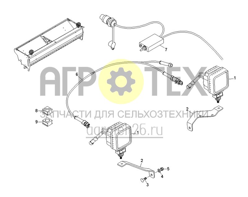 Чертеж  Автономное светодиодное рабочее освещение (ETB-0000001189) 