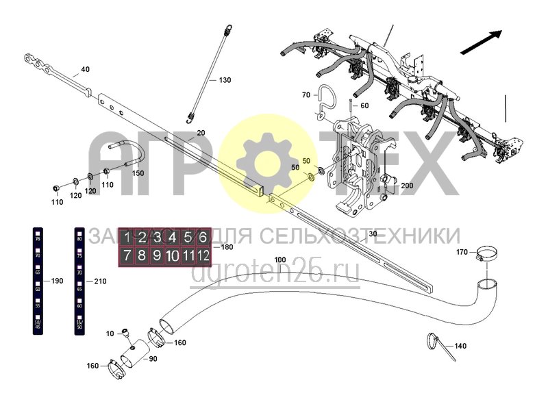  Расстояние между рядами 70 см - 6 рядов - DT (1) (ETB-0000001400)  (№100 на схеме)