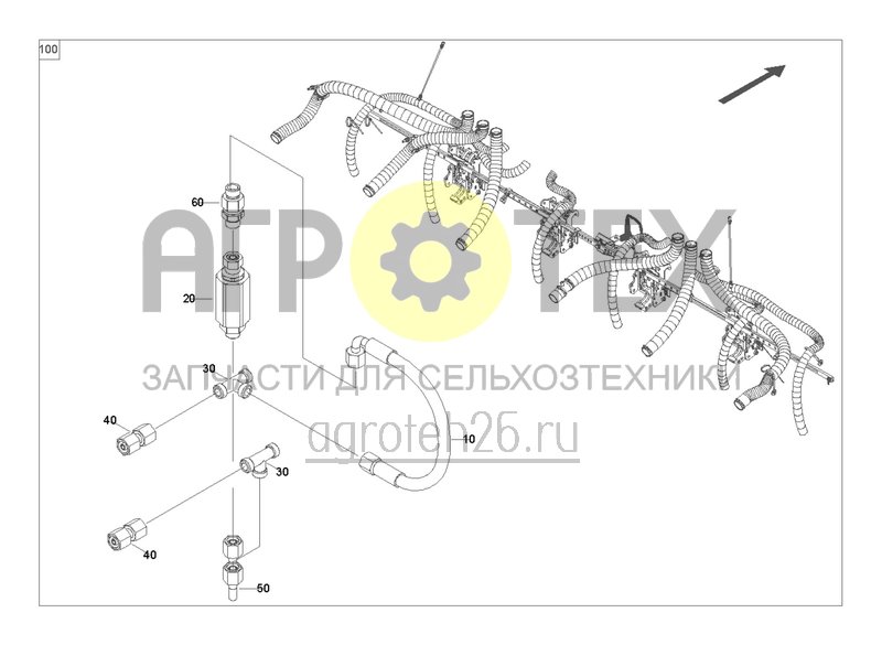  Расстояние между рядами от 50 до 80 см - 6 рядов - VT (4) (ETB-0000001430)  (№30 на схеме)