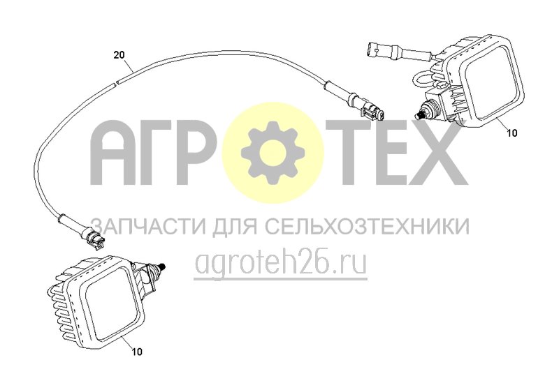 Чертеж  Светодиодное рабочее освещение (ETB-0000001515) 