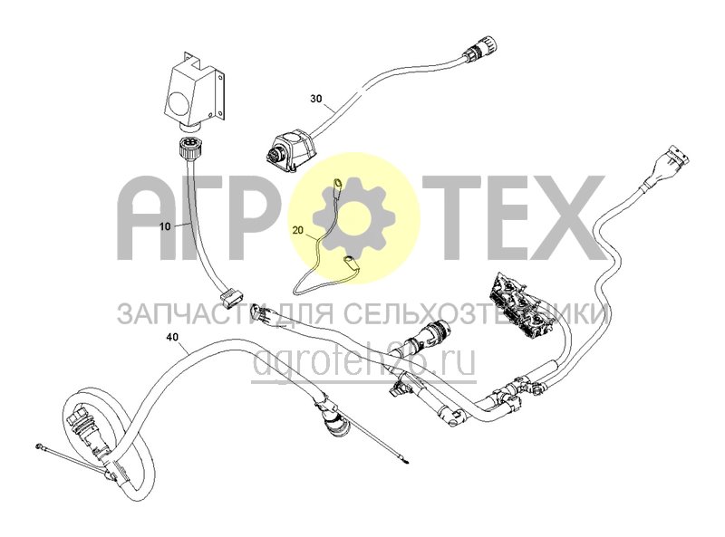 Чертеж  Соединительный кабель ISOBUS (ETB-0000001548) 