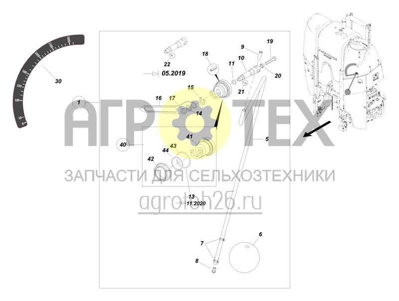  Индикатор уровня наполнения UF1302 (ETB-0000001606)  (№6 на схеме)