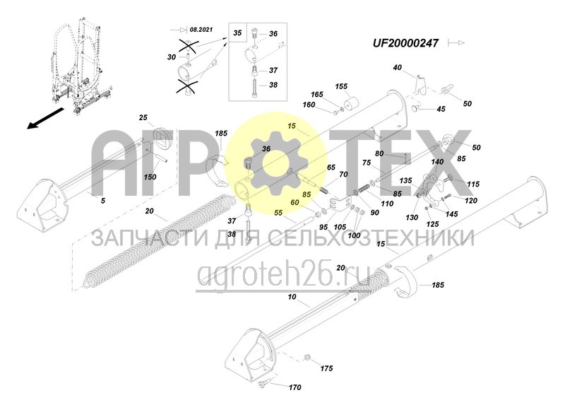 Чертеж  Система стояночной опоры больш. (ETB-0000001637) 