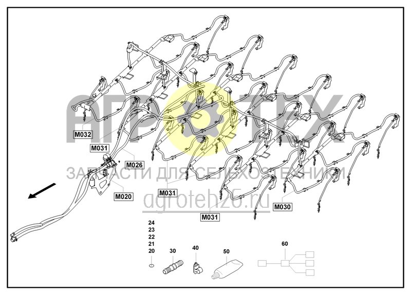  Монтажный комплект для жидкого удобрения DMC 4500-187.5 (ETB-0000001744)  (№21 на схеме)