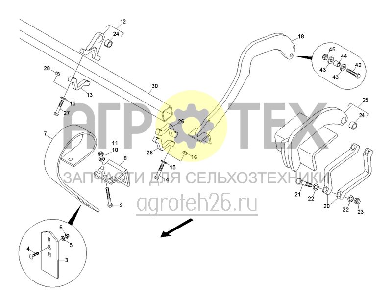  Дробящее приспособление перед катком Certos 5002-2TX (ETB-0000002156)  (№3 на схеме)