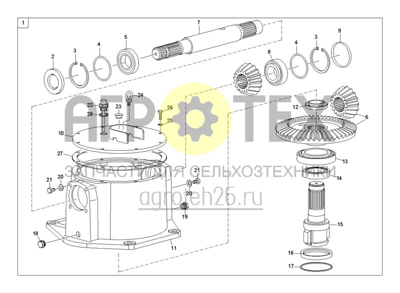 Чертеж  Боковой редуктор правый (ETB-0000002284) 