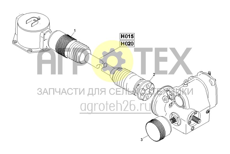 Чертеж  Защитный кожух карданного вала (ETB-0000002296) 