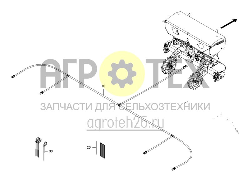 Чертеж  Комплект кабелей контроль 4 рядов (ETB-0000002320) 