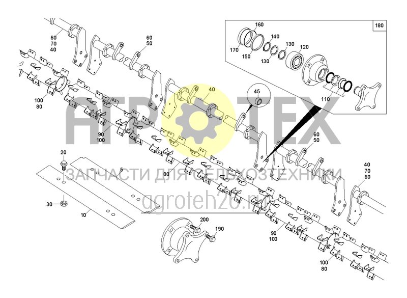  Ножевой каток (1) (ETB-0000002348)  (№180 на схеме)