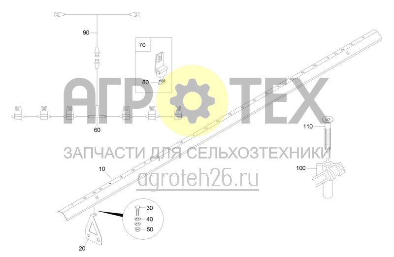 Чертеж  Светодиодная подсветка рабочей области (ETB-0000002463) 