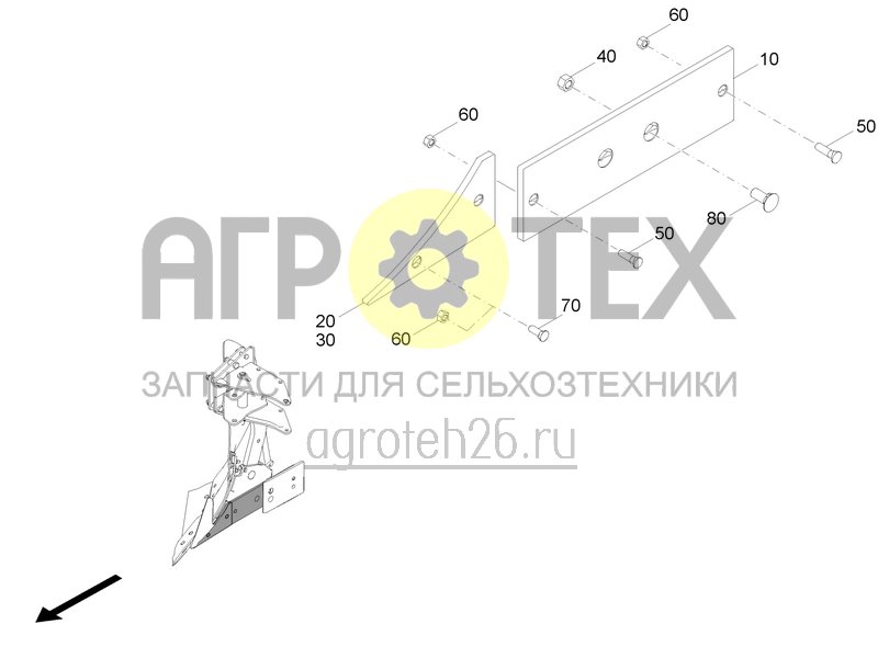 Чертеж  Корпус плуга S 35 полевые доски (ETB-0000002674) 