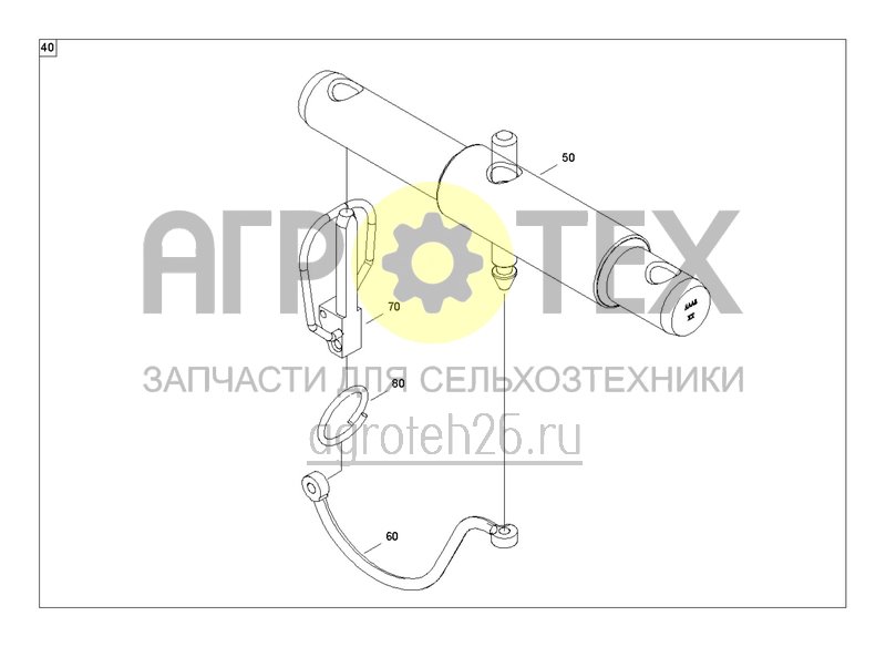 Чертеж  Кронштейн навески длинный (2) (ETB-0000002789) 