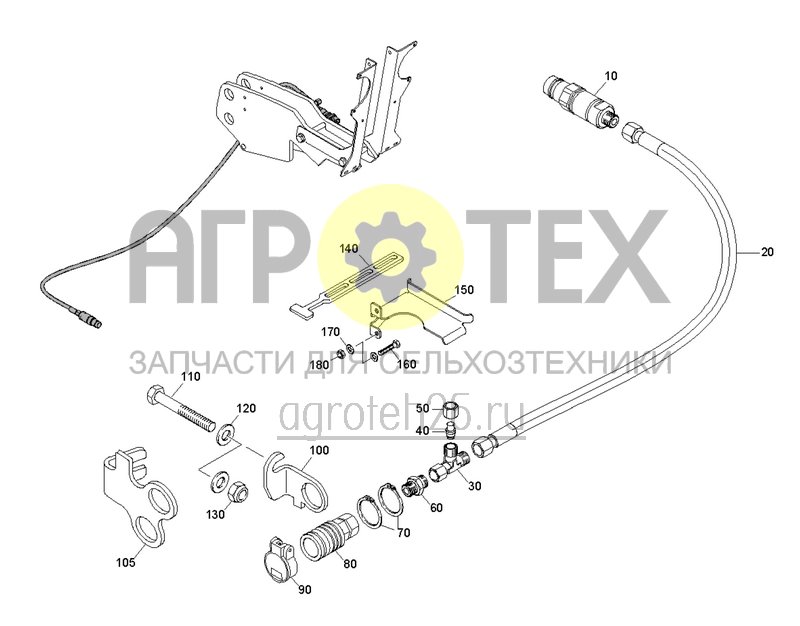 Чертеж  Блок подключения желтый (ETB-0000002820) 